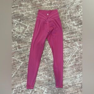 Buff Bunny Legacy Leggings Mauve Pink Size XS Workout Gym Crossover High Waist